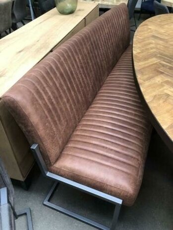 WK Home Eetbank yachtleer 3 kleuren 200 cm