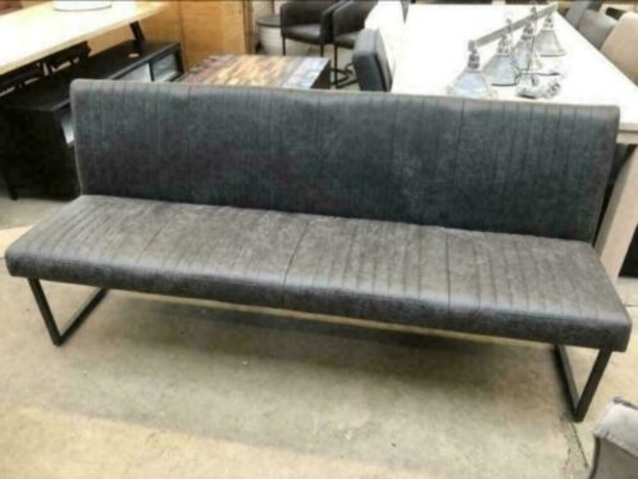 WK Home Eetbank yachtleer 3 kleuren 200 cm