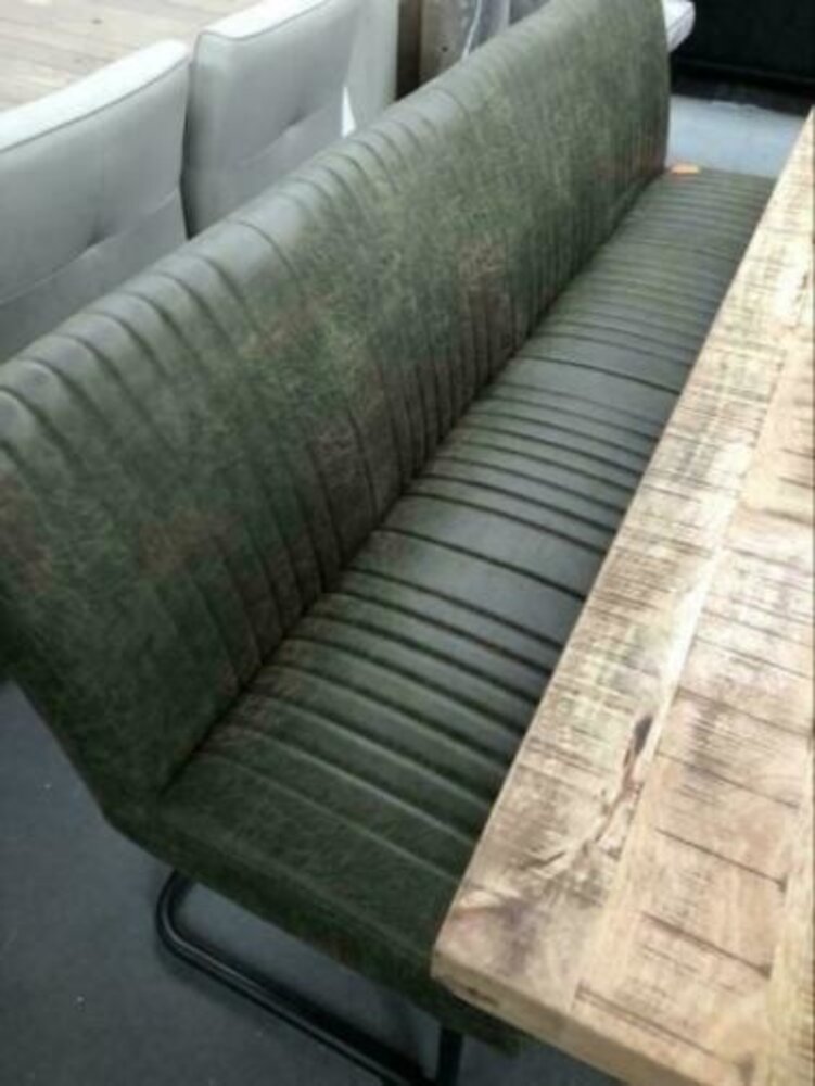 WK Home Eetbank yachtleer 3 kleuren 200 cm