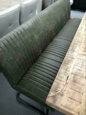 WK Home Eetbank yachtleer 3 kleuren 200 cm