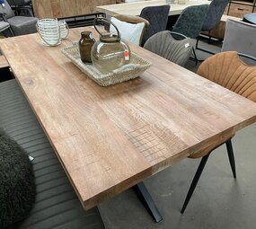 WK Home Eettafel Vigo brown mango spinpoot 200