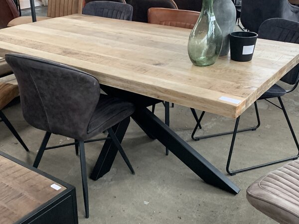 WK Home Eettafel Vigo natural mango spinpoot 180 & 200