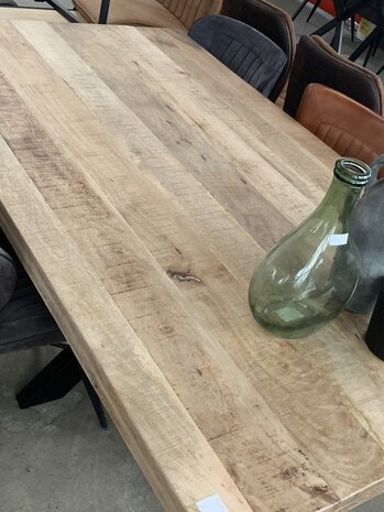WK Home Eettafel Vigo natural mango spinpoot 180 & 200