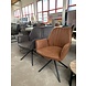 WK Home Eetstoel Darwin leer - antraciet en cognac WK Home Eetstoel Darwin leer - antraciet en cognac