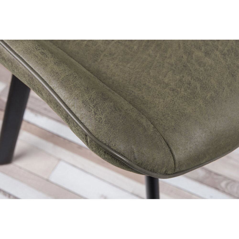 WK Home Eetstoel Bram leer - cognac en antraciet