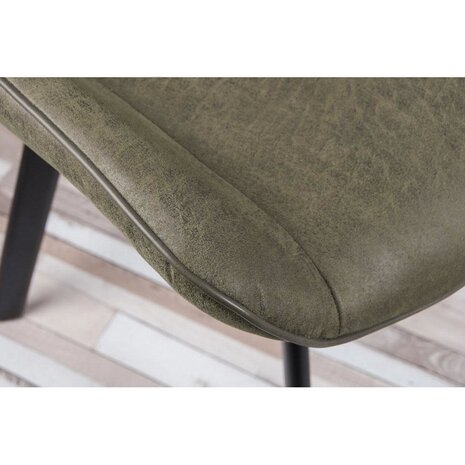 WK Home Eetstoel Bram leer - cognac en antraciet