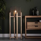 WK Home Vloerlamp mesh kap support - houten frame