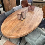WK Home Ovale eettafel 180 Malaga mangohout WK Home Ovale eettafel 180 Malaga mangohout
