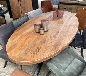 WK Home Ovale eettafel 180 Malaga mangohout