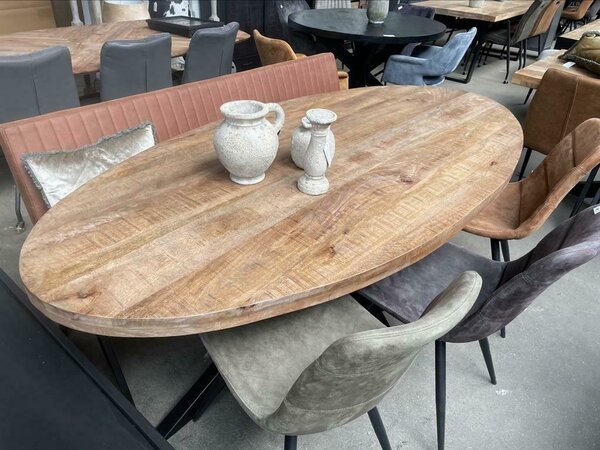 WK Home Ovale eettafel 180 Malaga mangohout