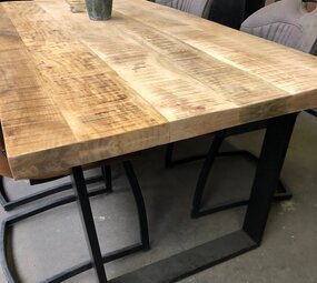 WK Home Eettafel mango U poot 200