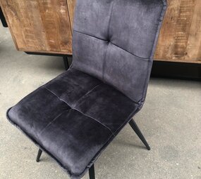 WK Home Stoel Brussel Adore antraciet velvet WK Home Stoel Brussel Adore antraciet velvet
