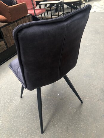 WK Home Stoel Brussel Adore antraciet velvet
