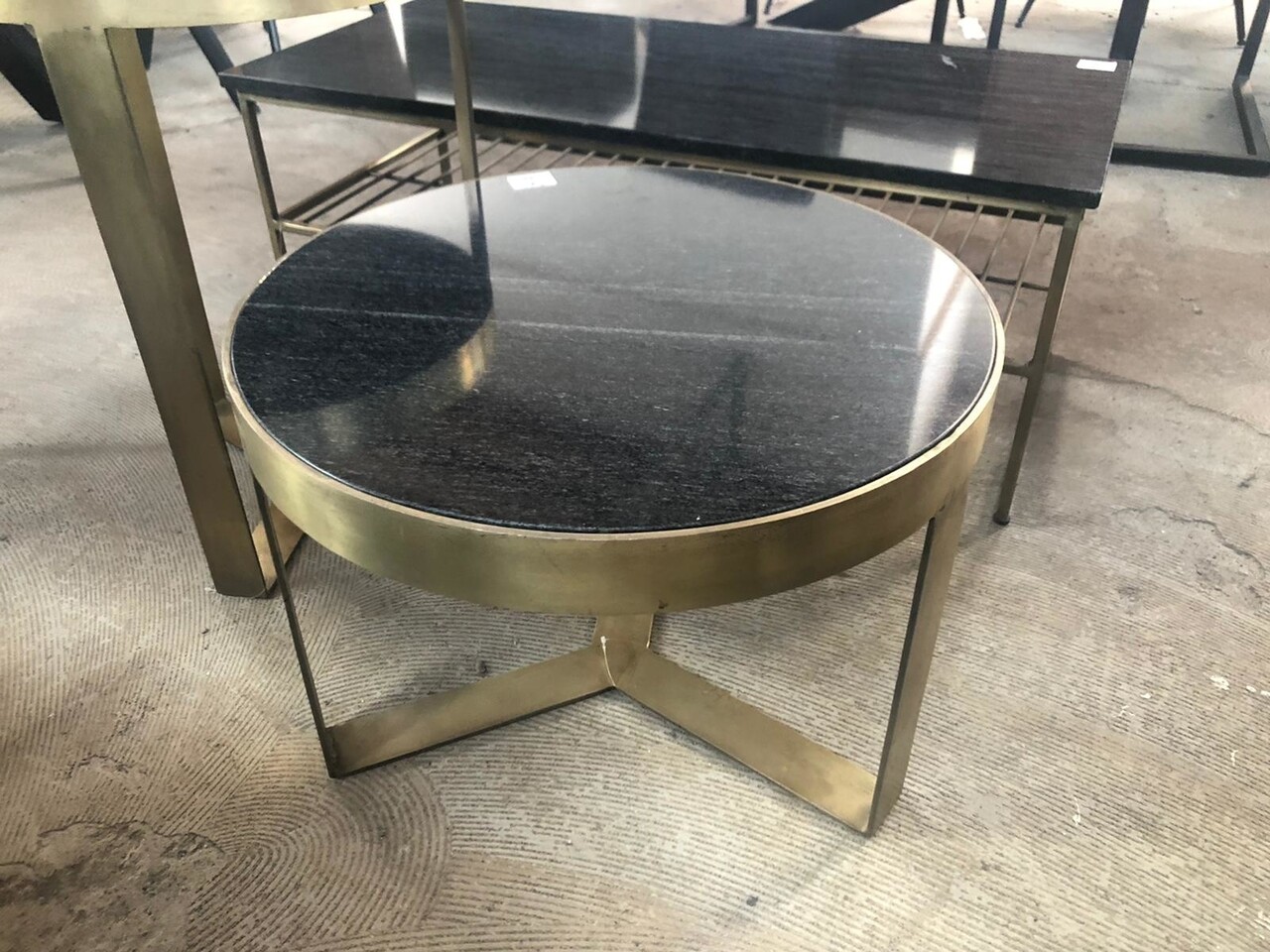 WK Home Salontafel marmer Black Gold 50 cm