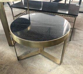 WK Home Salontafel marmer Black Gold 50 cm WK Home Salontafel marmer Black Gold 50 cm