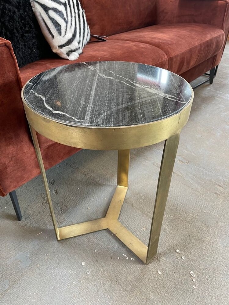 WK Home Salontafel marmer Black Gold 40 cm