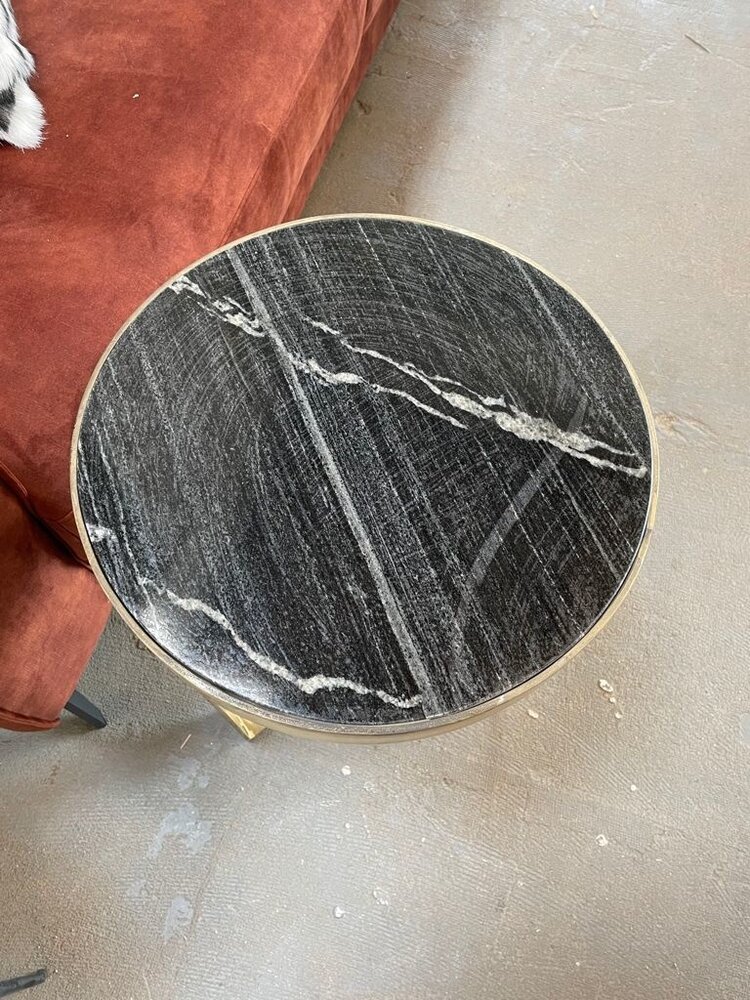 WK Home Salontafel marmer Black Gold 40 cm