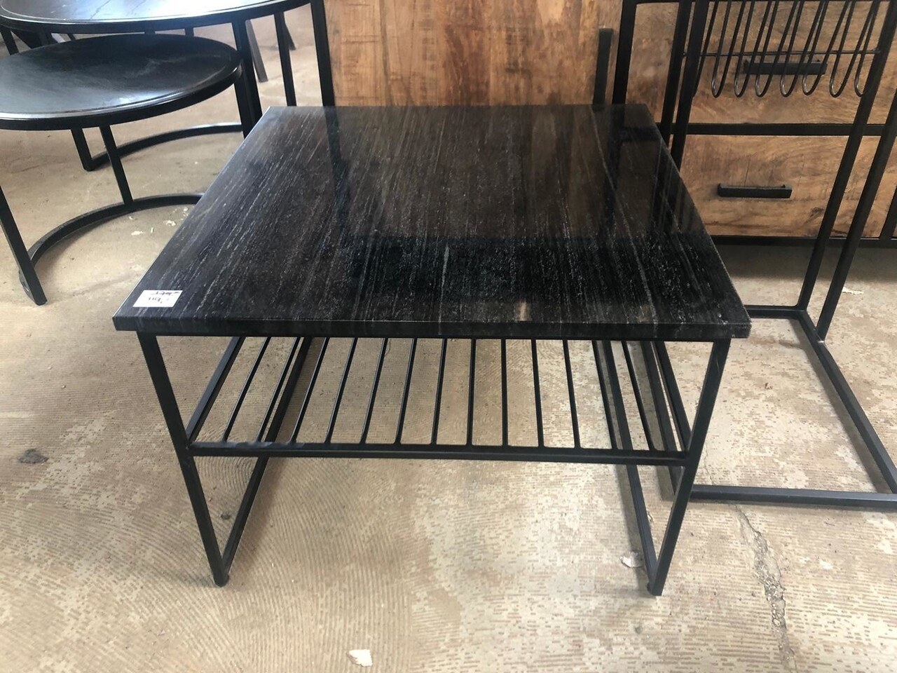 WK Home Salontafel marmer Black Black vierkant