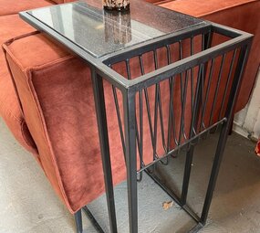 WK Home bijzettafel sofa marmer Black Black