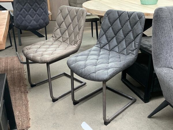 WK Home Stoel grid sledepoot antraciet