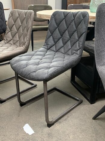 WK Home Stoel grid sledepoot antraciet