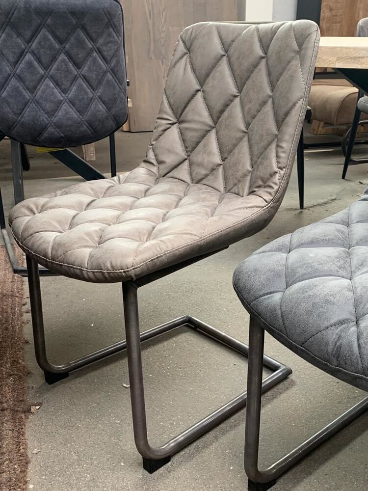 WK Home Stoel grid sledepoot antraciet