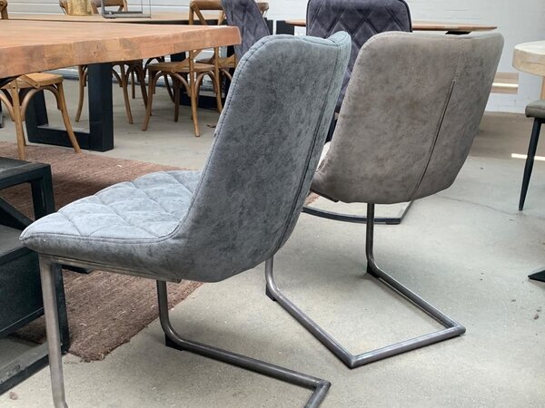 WK Home Stoel grid sledepoot antraciet