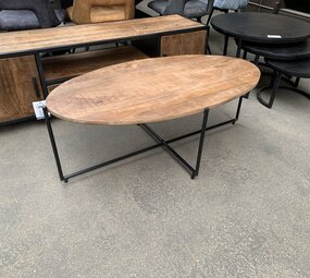 WK Home Salontafel  ovaal LF mango brown