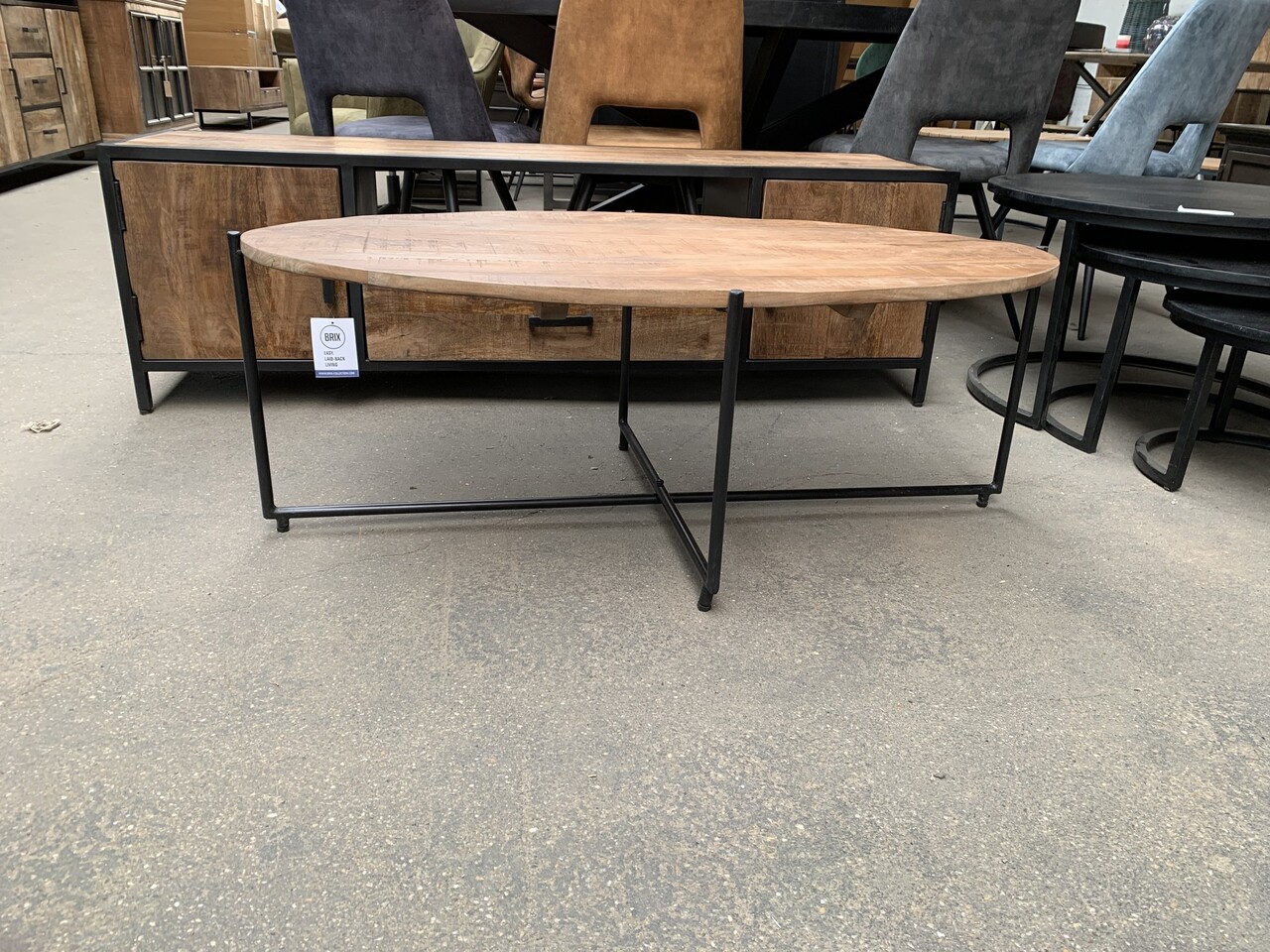 WK Home Salontafel  ovaal LF mango brown