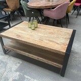 WK Home Salontafel Britt natural recht met blad onder