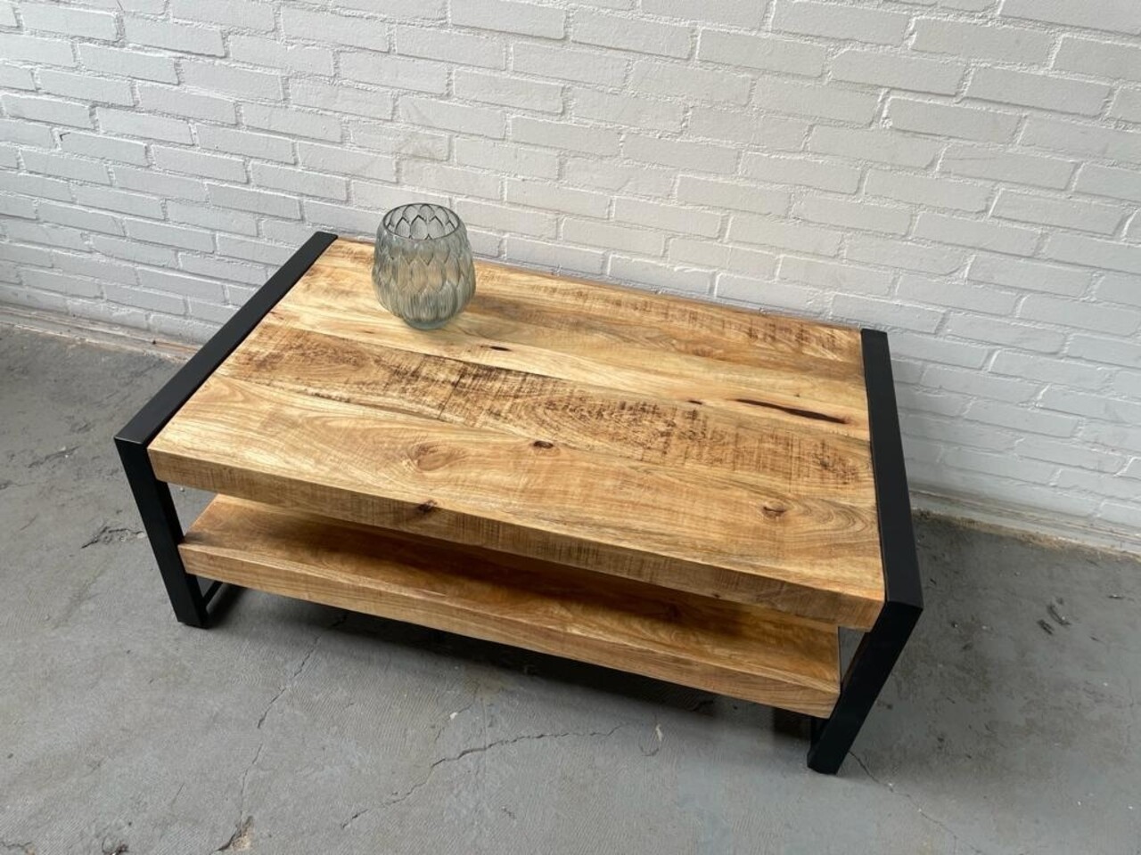 WK Home Salontafel Britt naturel recht met blad onder