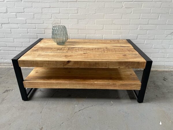 WK Home Salontafel Britt naturel recht met blad onder