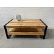 WK Home Salontafel Britt naturel recht met blad onder WK Home Salontafel Britt naturel recht met blad onder