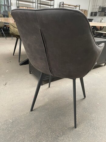 WK Home Stoel Luca antraciet set van 6