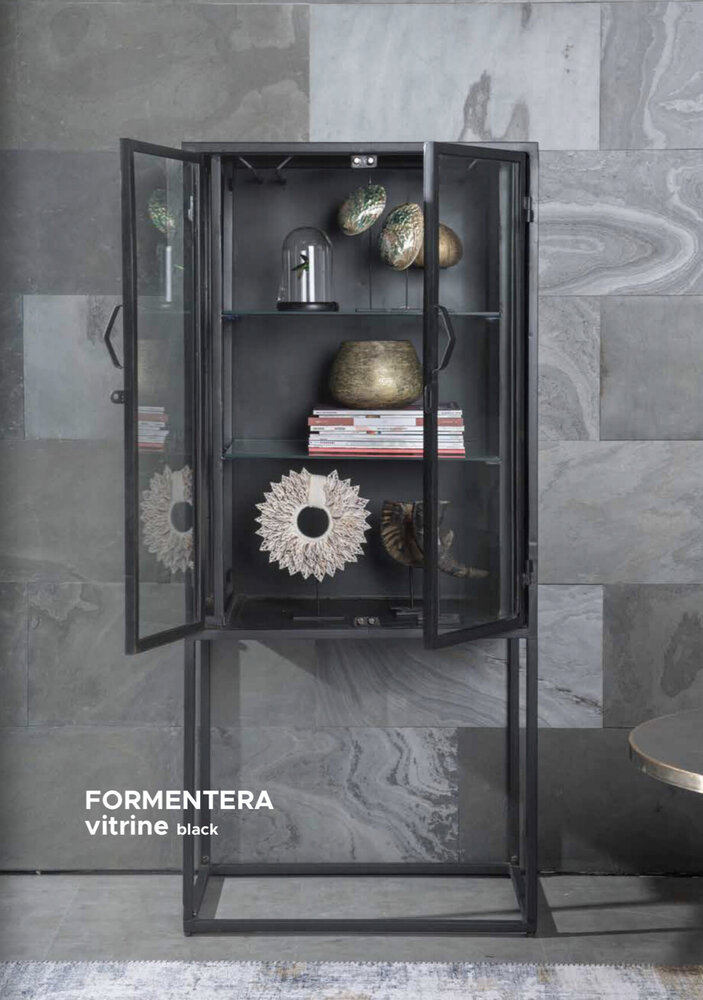 WK Home Vitrinekast zwart