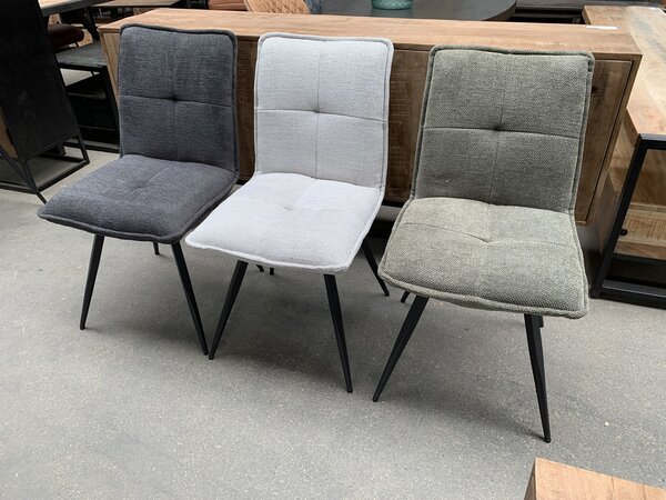 WK Home Eetstoel Brussel 3 kleuren stof silent