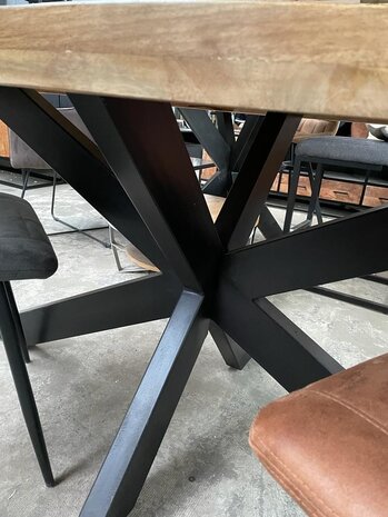 WK Home Eettafel ovaal mango hout 180 x 90 cm