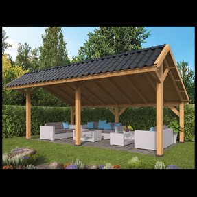 Gervé Veranda Verona 1XL | Bouwpakket | Kapschuur | Douglas | 677x452 cm (bxd)