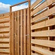 Houten schutting palen