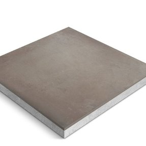 Gervé Keramische tegel op onderbeton | Ceradeco | 60x60x4 cm |  Cemento Grigio
