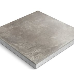 Gervé Keramische tegel op onderbeton | Ceradeco | 60x60x4 cm | Matiere Titanio