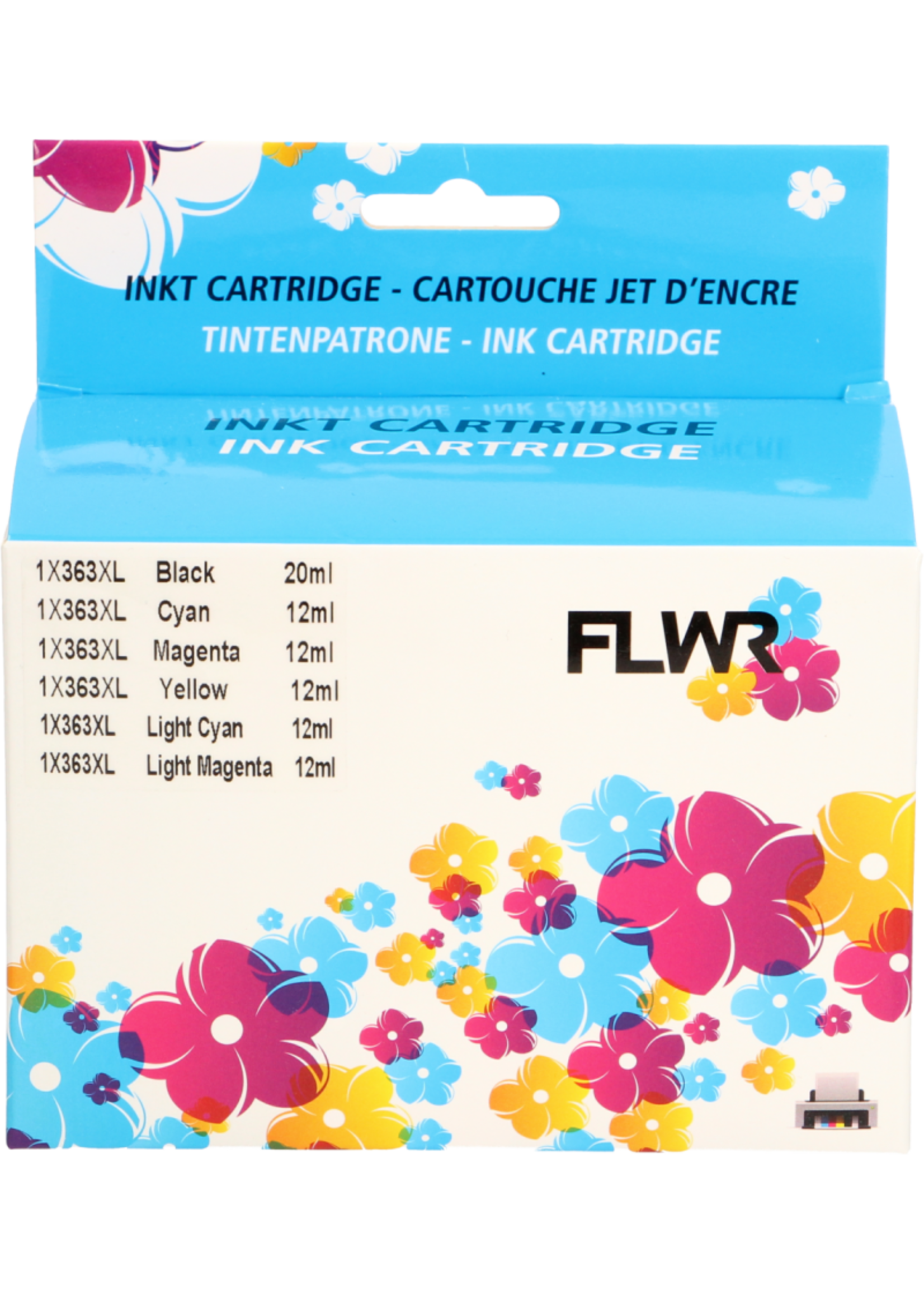 FLWR! FLWR - Cartridges / HP 363 6-pack Multipack / zwart en kleur / Geschikt voor HP
