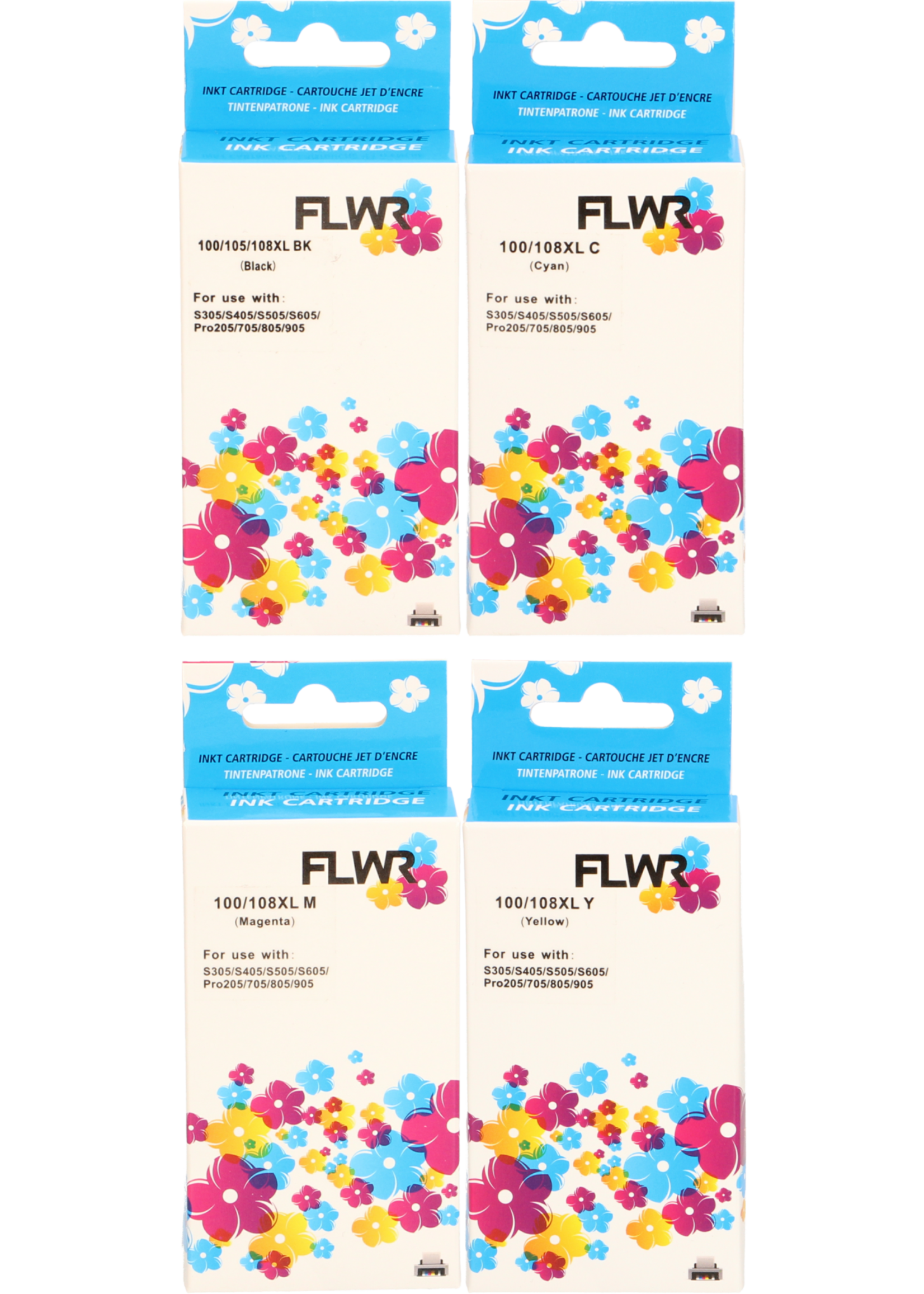 FLWR! FLWR - Cartridges / Lexmark 100XL Multipack / zwart en kleur / Geschikt voor Lexmark