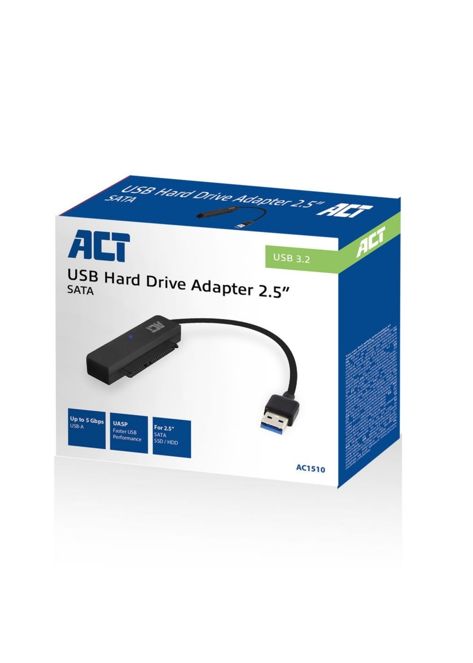 AC1510 tussenstuk voor kabels SATA USB Type-A Zwart
