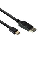Ewent EW9865 DisplayPort kabel 2 m Mini DisplayPort Zwart