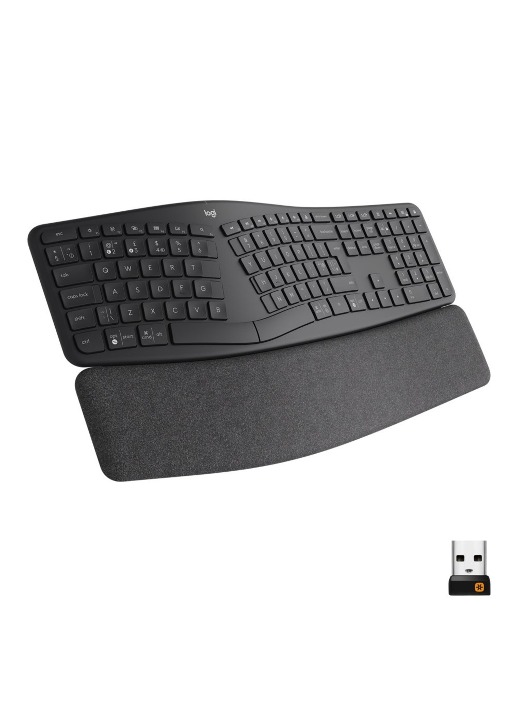 Logitech Ergo K860 toetsenbord RF-draadloos + Bluetooth US International Zwart