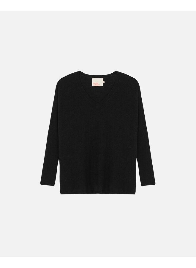 Camille V-Neck poncho sweater