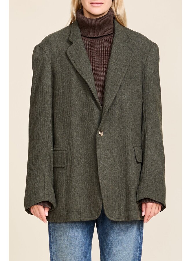 Deconstructed  blazer in Dark Olive