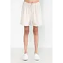 Blair double pleated short in Ivory