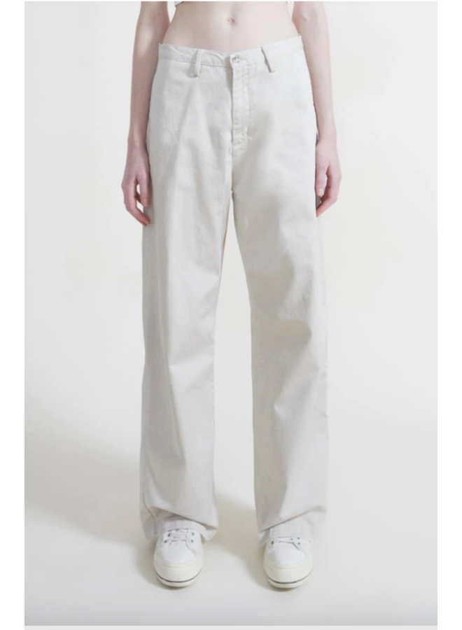 Teri wide leg chino in Ivory